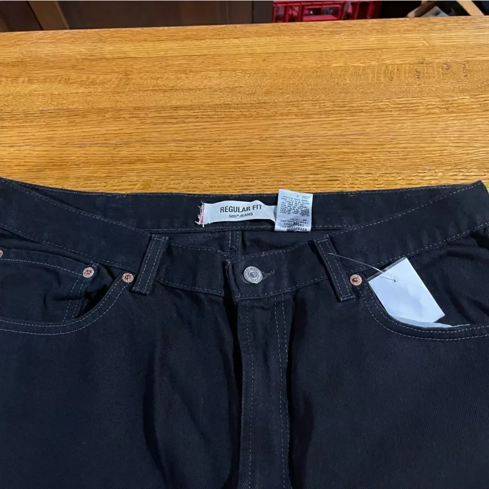 Levi Regular Fit 505 Men’s Jeans Black 40x32 NWT